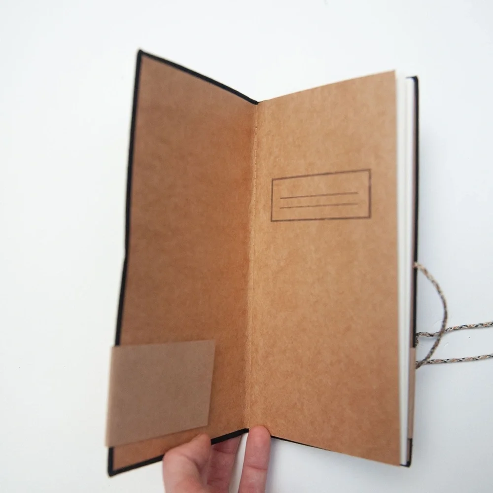 Print Fresh Fabric Travel Journal 10-Day Itinerary in Black